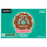 The Original Donut Shop Coffee, Medium Roast, Regular, K-Cup Pods, 10 Each