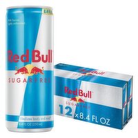 Red Bull Sugar Free Energy Drink, 80mg Caffeine, 8.4 fl oz - 12 Each