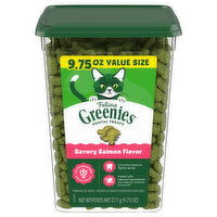 Greenies Cat Treats, Saory Salmon Flavor, Dental Treats, Value Size - 9.75 Ounce
