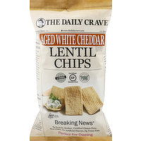 The Daily Crave Lentil Chips, Age White Cheddar, 4.25 Ounce