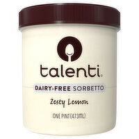 Talenti Sorbetto, Dairy-Free, Zesty Lemon - 1 Pint