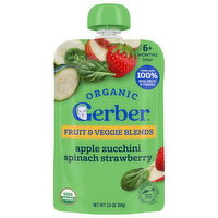 Gerber 6+ Months Sitter Apple Zucchini Spinach Strawberry Fruit & Veggie Blends