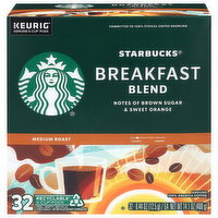 Starbucks K-Cup Pods Ground Medium Roast Breakfast Blend Coffee
