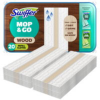 Swiffer Heavy Duty Mop Wood, Wet Cloth Refills for Wood Floors - 20 Each