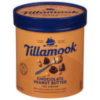 Tillamook Ice Cream, Chocolate Peanut Butter - 1.5 Quart