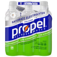 Propel Electrolyte Water Beverage, Kiwi Strawberry, Zero Sugar - 6 Each