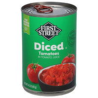 First Street Tomatoes, Diced - 14.5 Ounce