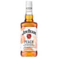 Jim Beam Bourbon Whiskey, Peach Liqueur Infused, with Kentucky Straight - 1 Each