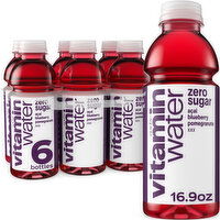 vitaminwater  xxx, Electrolyte Enhanced Water W/ Vitamins, Açai-Blueberry-Pomegranate Drinks - 6 Each