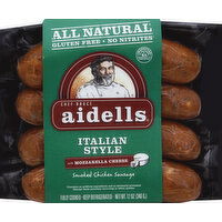 Aidells Sausage, Smoked Chicken, Italian Style, with Mozzarella Cheese, 12 Ounce