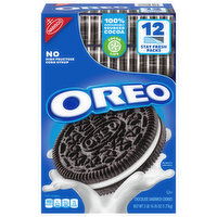 Oreo Sandwich Cookies, Chocolate, 12 Stay Fresh Packs - 12 Each