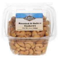 First Street Cashews, Roasted & Salted - 9 Ounce