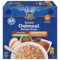 First Street Instant Oatmeal, Variety Pack, 64 Pack - 64 Each