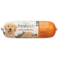 Freshpet Dog Food, Slice & Serve Roll, Chunky Chicken & Turkey Recipe - 1.5 Pound