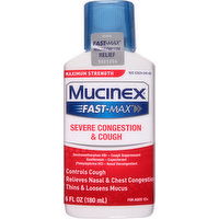 Mucinex Severe Congestion & Flu, Maximum Strength, 6 Fluid ounce