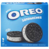 Oreo Frozen Dairy Dessert Sandwiches, 4 Pack