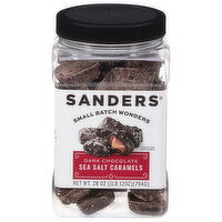 Sanders Sea Salt Caramels, Dark Chocolate, 28 Ounce