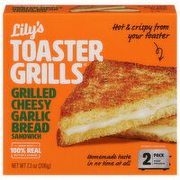 Lily's Toaster Grills Grilled Cheesy Garlic Bread Sandwich - 2 Each