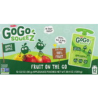 GoGo Squeez Apple Sauce, Apple Apple, 12 Pack, 12 Each