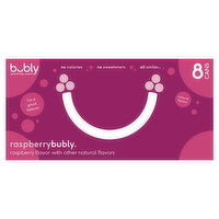 Bubly Sparkling Water, Raspberry, 8 Each