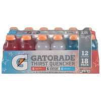 Gatorade Thirst Quencher, Fruit Punch/Gatorade Frost Glacier Cherry/Cool Blue, 18 Pack, 18 Each