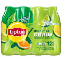 Lipton Green Tea, Citrus, 12 Bottles - 12 Each