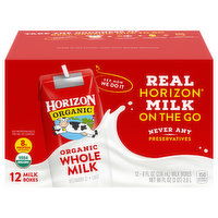 Horizon Organic Whole Milk, Organic - 12 Each