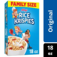 Rice Krispies Breakfast Cereal, Original, Family Size - 18 Ounce