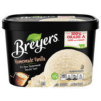 Breyers Ice Cream, Homemade Vanilla, 48 Ounce