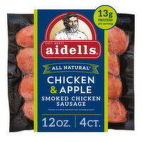 Aidells Smoked Chicken Sausage, Chicken & Apple, (4 Fully Cooked Links) - 12 Ounce