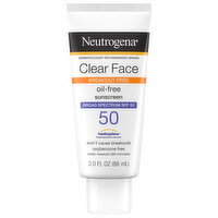 Neutrogena Clear Face Oil-Free Broad Spectrum SPF 50 Sunscreen - 3 Fluid ounce