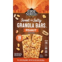 First Street Granola Bars, Peanut, Sweet and Salty - 18 Each