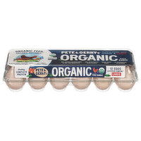 Pete & Gerry's Eggs, Organic, Brown, Free Range, Large - 12 Each