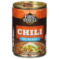 First Street Chili, No Beans - 15 Ounce