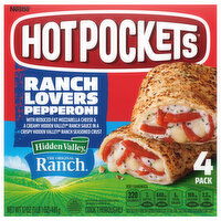 Hot Pockets Ranch Lovers Pepperoni Sandwiches - 4 Each