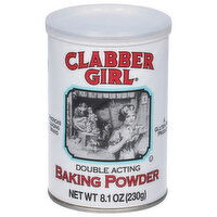 Clabber Girl Baking Powder, Double Acting - 8.1 Ounce