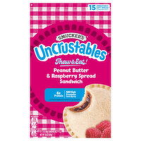 Smucker's Peanut Butter & Raspberry Spread Sandwich - 15 Each
