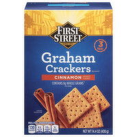 First Street Graham Crackers, Cinnamon, 3 Pack - 3 Each