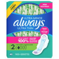 Always Pads, Size 2, Long Super, Flexi-Wings - 42 Each