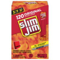 Slim Jim Snack Stick, Smoked, Original, 33.6 Ounce