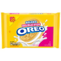 Oreo Sandwich Cookies, Golden, Double Stuf, Family Size - 18.71 Ounce