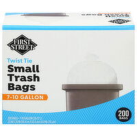 First Street Trash Bags, Twist Tie, 7-10 Gallon, Small - 200 Each
