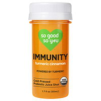 So Good So You Immunity Cold-Pressed Probiotic Turmeric Cinnamon Juice Shot - 1.7 Fluid ounce