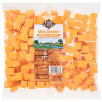 First Street Cubed Cheese, Mild Cheddar, 40 Ounce