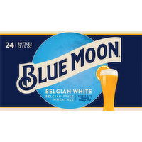 Blue Moon Beer, Belgian White - 24 Each