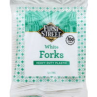 First Street Forks, White - 100 Each