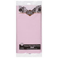 First Street Table Cover, Tissue-Poly, Classic Pink, 3-Ply - 1 Each