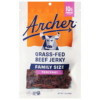 Archer Grass-Fed Mild Teriyaki Beef Jerky Family Size - 7 Ounce