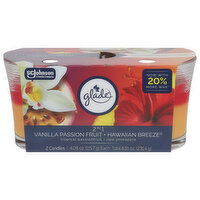 Glade Candles, 2 In 1, Vanilla Passionfruit + Hawaiian Breeze - 2 Each