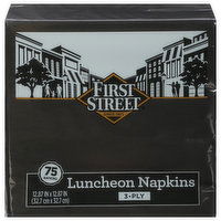 First Street Luncheon Napkins, Black Velvet, 3-Ply - 75 Each